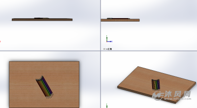 彩色铅笔模型设计三视图
