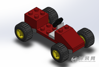 樂高玩具小車-玩具公仔圖紙-沐風網