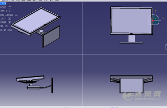 电脑显示屏三视图图片