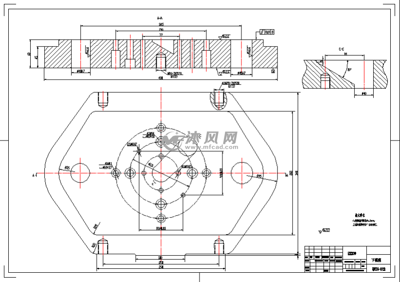 冲压模具设计图纸 - autocad机械加工机床图纸下载 - 沐风图纸