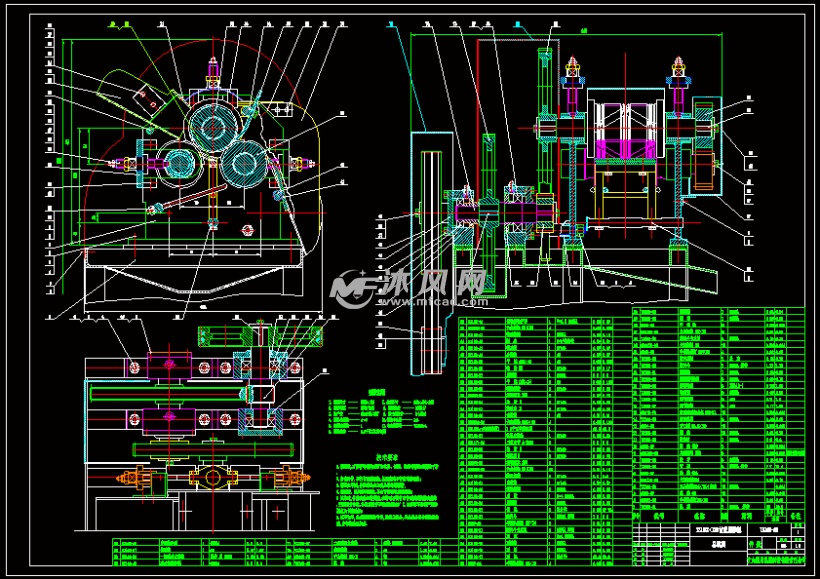 YZ100×130甘蔗压榨机CAD图纸全套