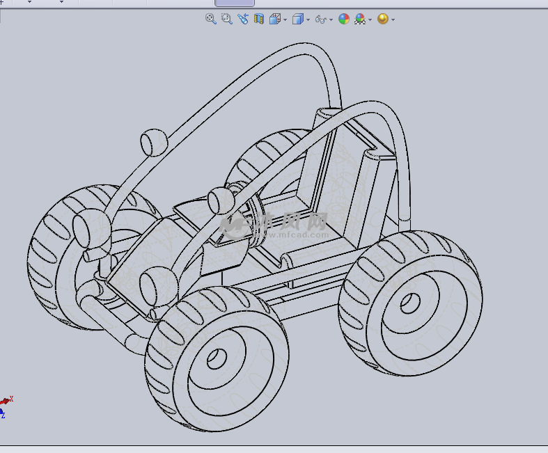 玩具小吉普设计模型 - solidworks玩具公仔类模型下载 - 沐风图纸