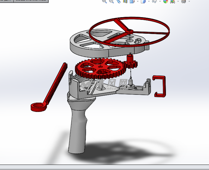 盘式飞行器(玩具)设计模型爆炸图