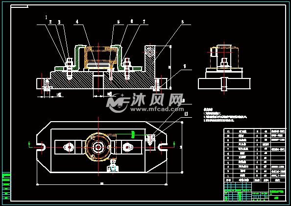 銑床夾具裝配圖