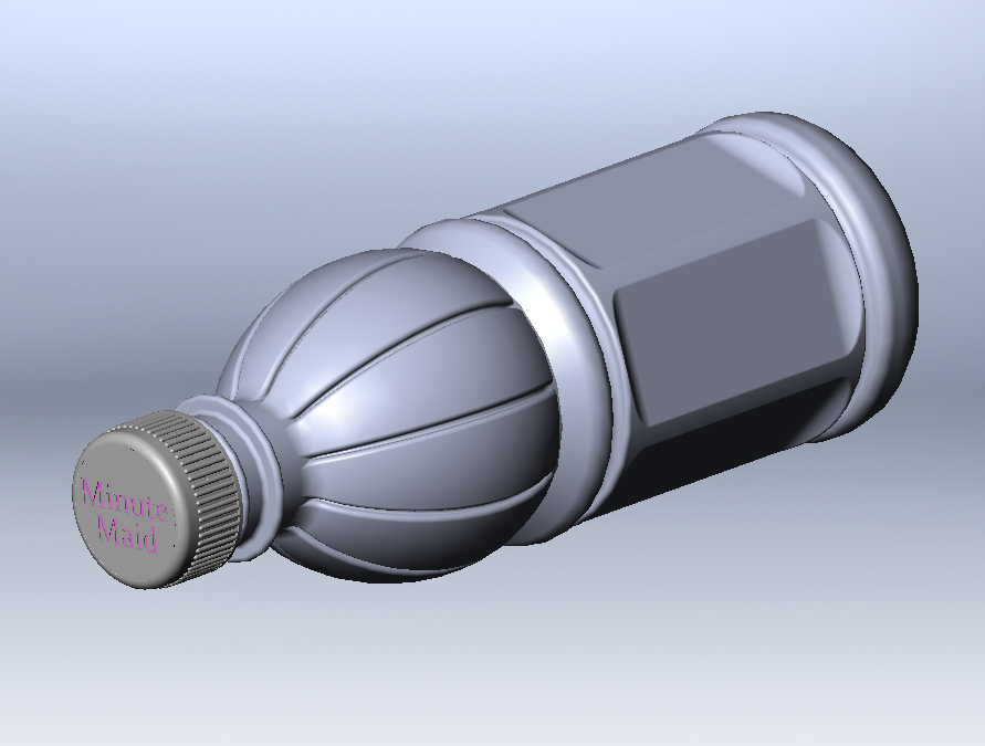 工业设计的塑料水瓶设计模型