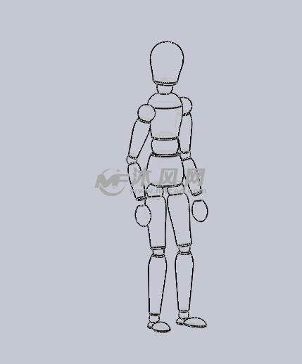 人体模特模型 - solidworks玩具公仔类模型下载 - 沐风图纸