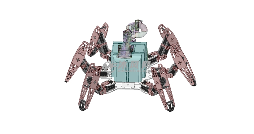 蜘蛛机器人消防员 - solidworks机械设备模型下载 - 沐风图纸