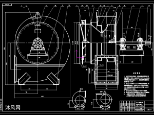 2吨引风机 - autocad化工环保设备图纸下载 - 沐风图纸