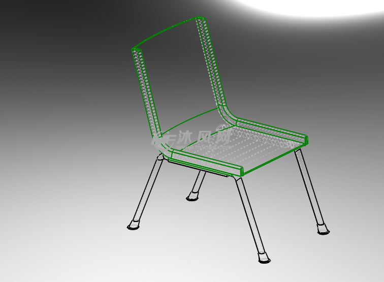 椅子模型透视图