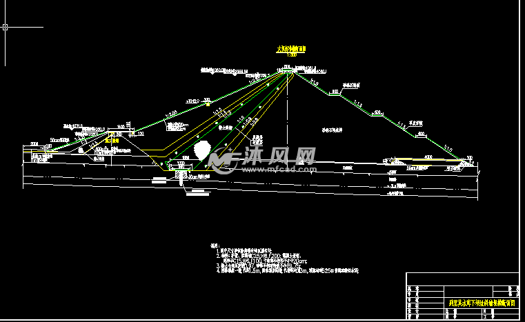新疆某水库土石坝的几种坝型 - autocad大坝相关图纸下载 - 沐风图纸