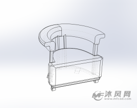 布艺沙发模型透视图