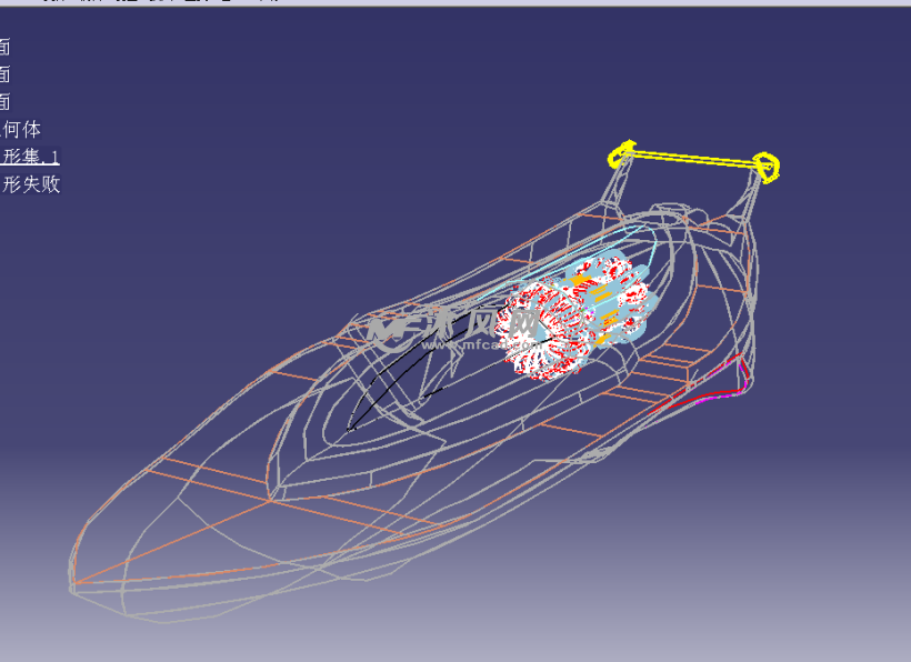 摩托艇设计模型 catia交通工具模型 沐风图纸