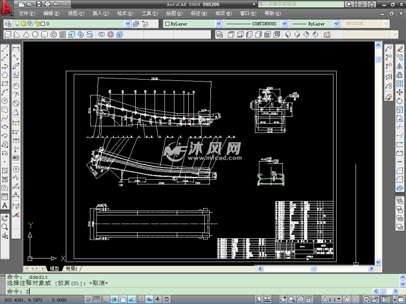 sgz764-400型矿用刮板输送机全套完整cad图纸