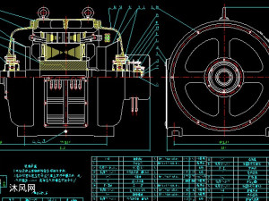 卧式水力发电机图纸