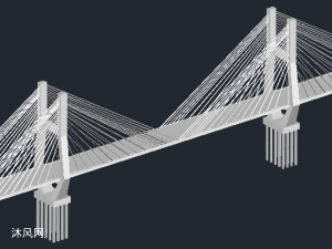 斜拉索桥3d模型