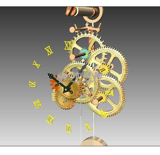 内部结构详细的闹钟设计模型