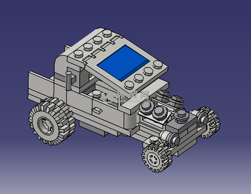 catia繪製的玩具小汽車設計模型 - catia玩具類 - 沐風圖紙