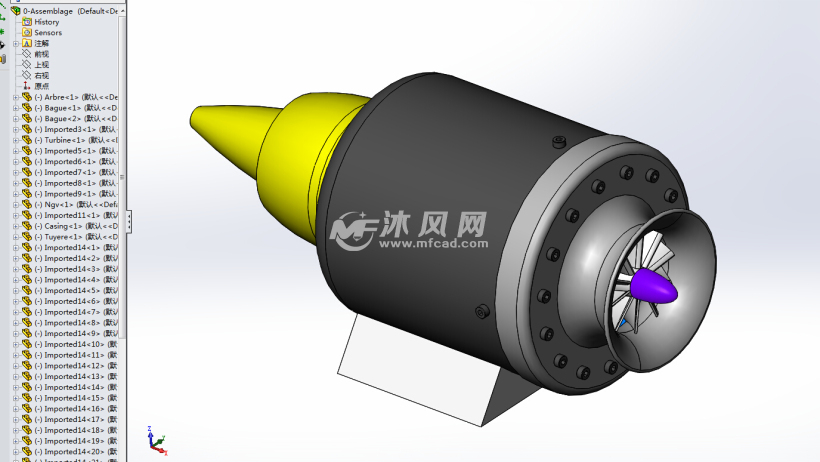 3D打印的内燃机设计模型