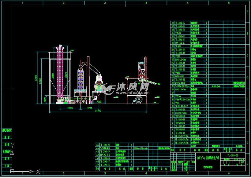 10万m3╱a页岩陶粒生产线平面布置图