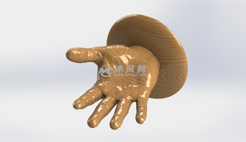 3d打印的逼真手模型这是一款可以用3d打印机制作成为实物的手模型图