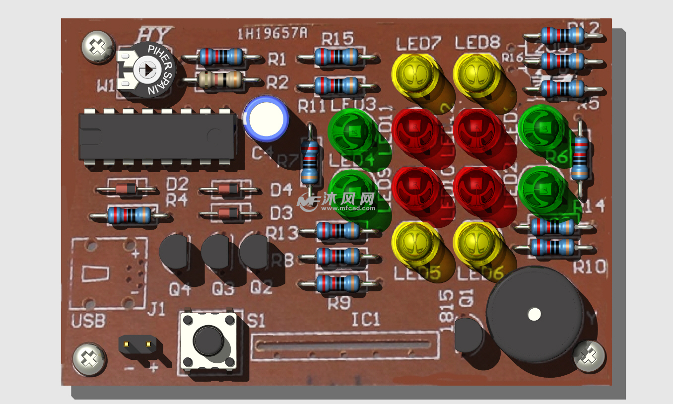 led(电路)灯板设计模型