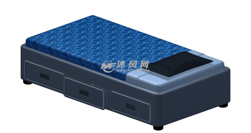 双人床模型三视图家具设计之双人床模型树特征模型图图纸描述家具设计