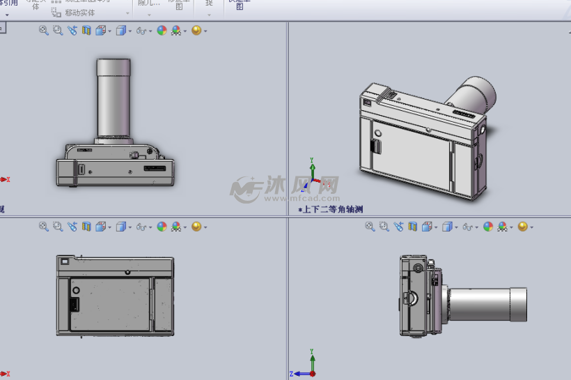 萬花筒相機設計模型 - solidworks數碼產品類模型下載 - 沐風圖紙