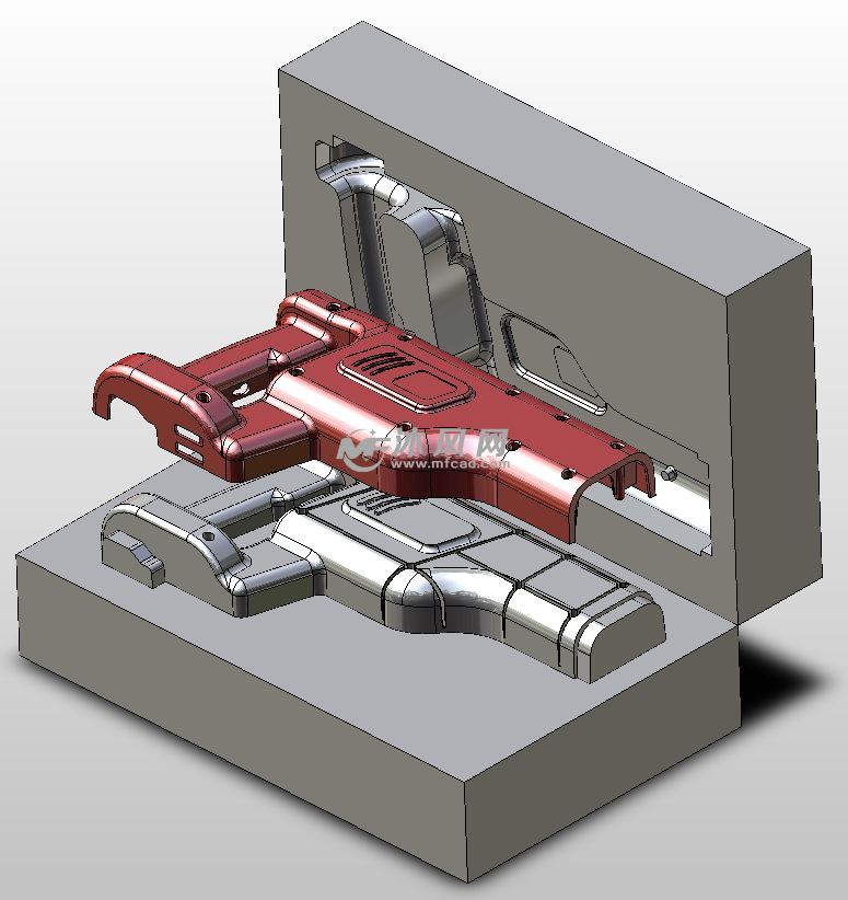 喷漆工具热流道塑料模注塑模具分模设计模型