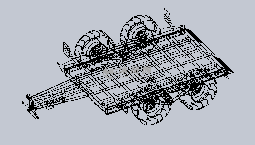 平板拖车模型图纸