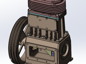 往复式压缩机三维模型