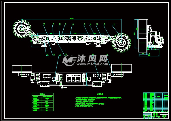 采煤机总装图