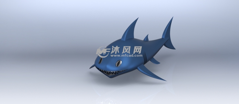大鲨鱼绘制模型大鲨鱼绘制模型三视图大鲨鱼绘制模型树特征模型图大