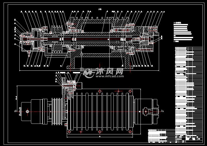 x10i数控车主轴装配图