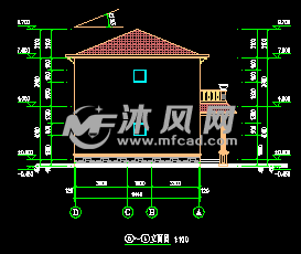 西立面图