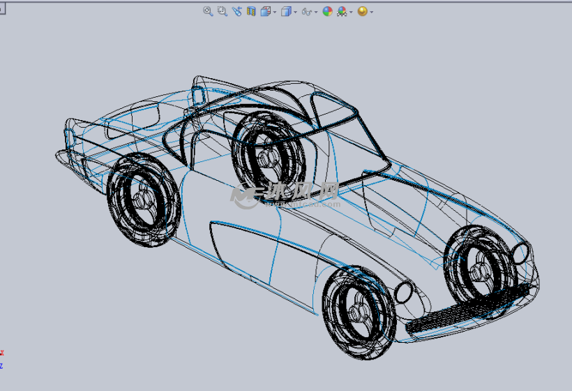 警笛汽車設計模型 - solidworks交通工具模型下載 - 沐風圖紙