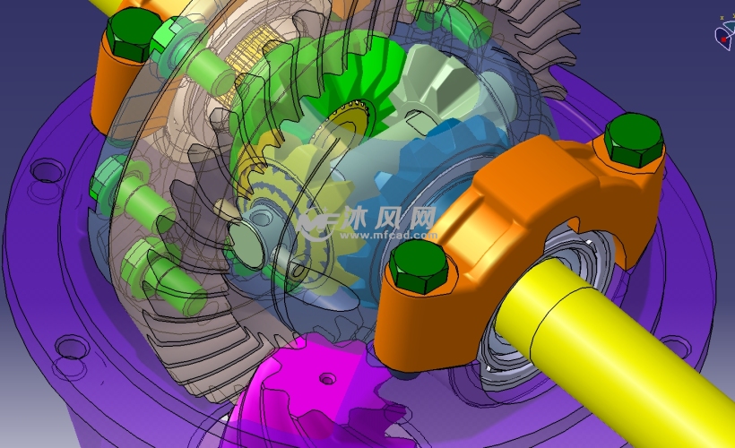 普通锥齿轮式差速器