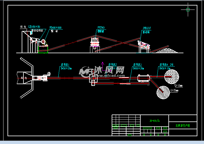 时产40吨石子花岗岩碎石生产线