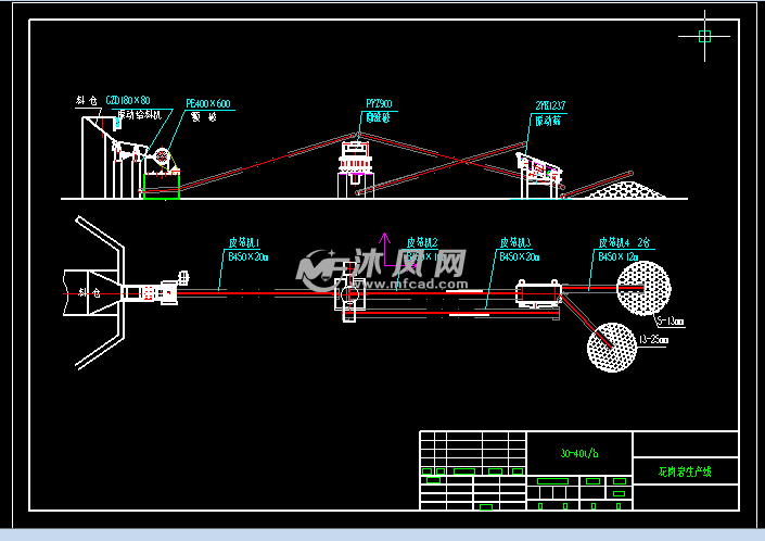 破碎生产线安装设计图图片
