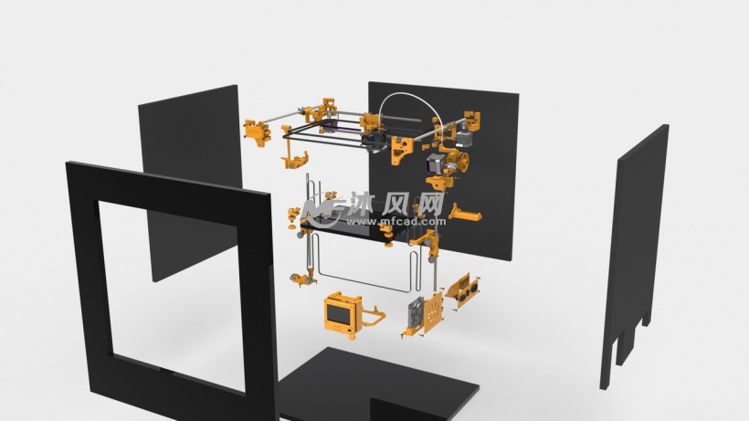 3d打印機結構設計sw模型