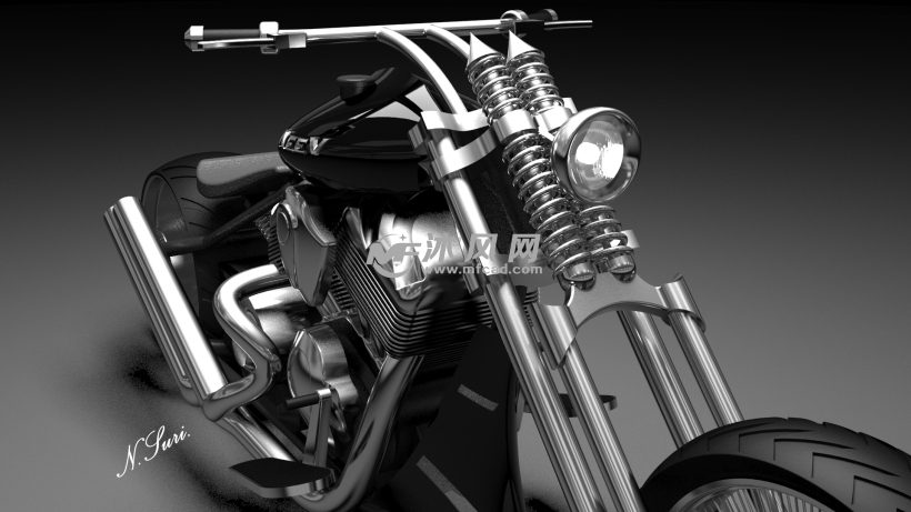 新型的摩托车设计模型