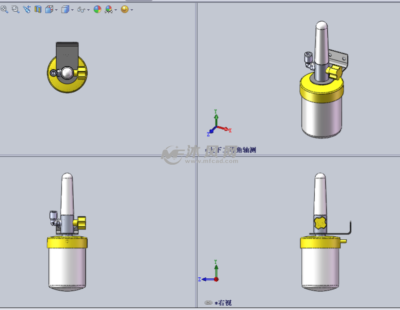 加湿器设计模型三视图