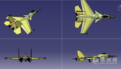 歼15飞机三视图