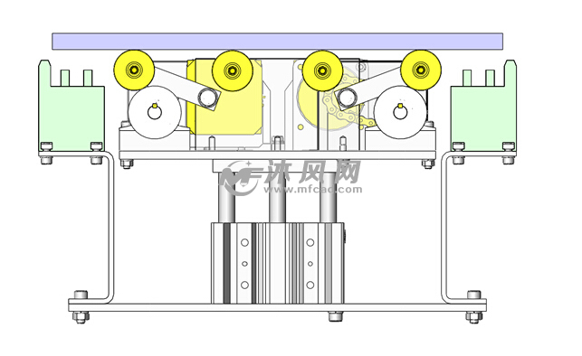 轉角分離輸送機構 - solidworks機械設備模型下載 - 沐風圖紙