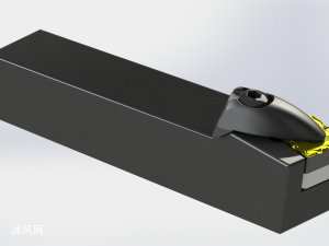 简易更换硬质合金刀具刀体车刀模型