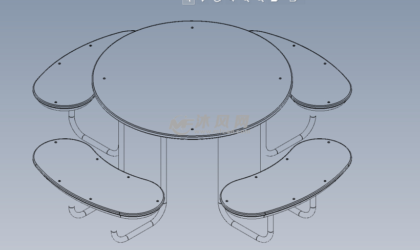 创意圆桌设计模型 solidworks生活用品类模型下载 沐风图纸