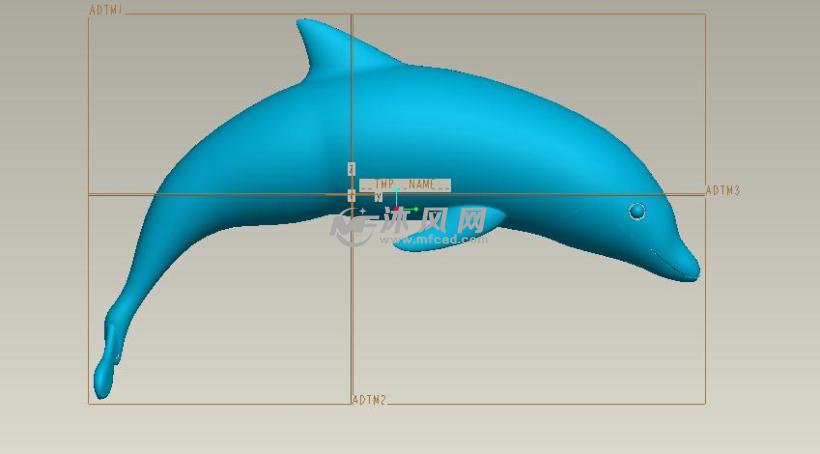 proe海豚模型设计 - proe交通工具类模型下载 - 沐风图纸