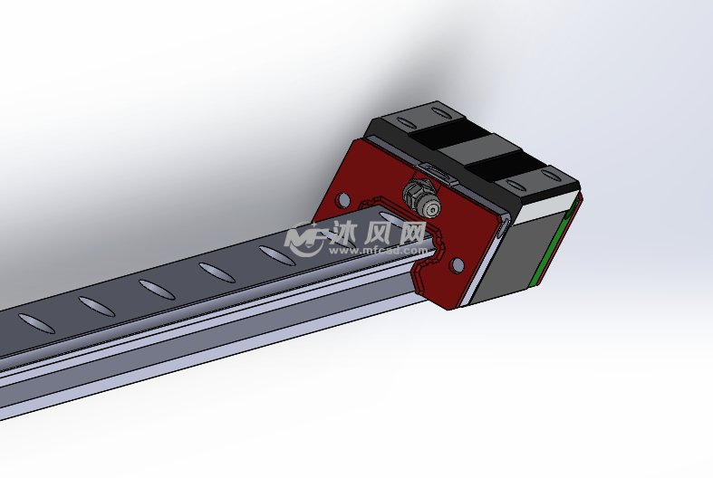 设计的线性滑块运动装置,滑块是在模具的开模动作中能够按垂直于开合
