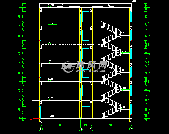 学校六层钢筋混泥土框架结构