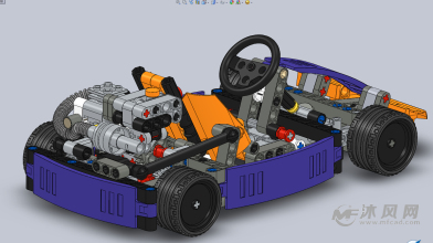 乐高卡丁车(汽车)设计模型-玩具公仔图纸-沐风网