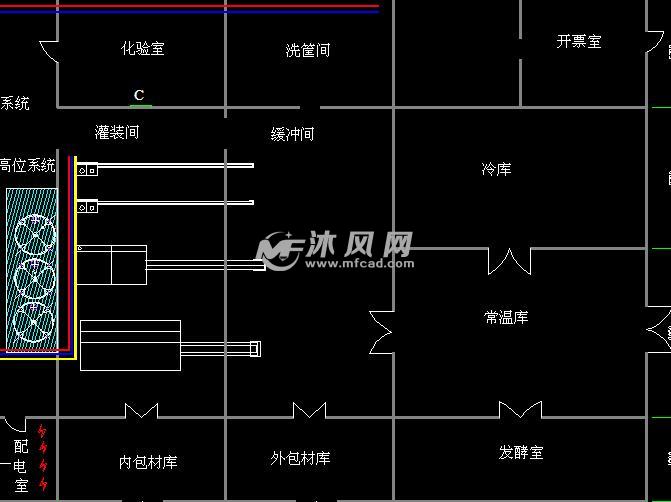 乳制品饮料生产设备 车间布置图